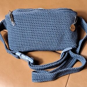 NWOT The Sak Blue Crochet Belt Bag / Crossbody Adjustable Strap